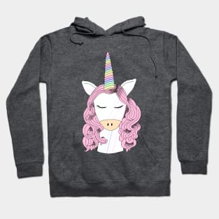 Rainbow Unicorn Pink Hoodie